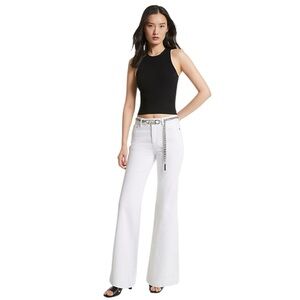 Michael Kors White Jeans with silver belt